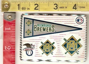 Vintage Lot 6 Prismatic Stickerbögen 1993 MLB Milwaukee Brewers - Bild 1 von 1