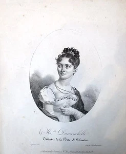 Lot de 2 lithographies, Comédiens de la Porte Saint Martin, vers 1830 - Bild 1 von 2