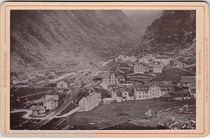 altes Kabinettfoto GÖSCHENEN Gotthardroute Ortsansicht      ( C 54 - Bild 1 von 1