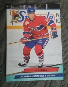 1992-93 Ultra Canadiens Hockey Card #328 Sean Hill Rookie - Picture 1 of 2