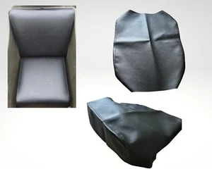 Cover for Seat and Backrest Ural M72 Sidecar Cossack Black Leather - Picture 1 of 2