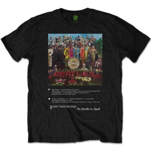 The Beatles Sgt Pepper 8 Track Black T-Shirt NEW OFFICIAL - Picture 1 of 1