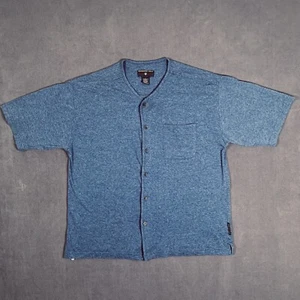 Members Only Shirt Mens Large Blue Button Up Retro Knit Heathered Casualcore - Picture 1 of 12