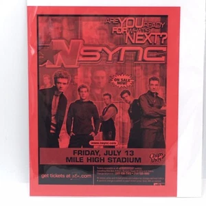 NSYNC Concert Tour Promo Flyer Mike Hugh Stadium Colorado Justin Timberlake - Picture 1 of 3