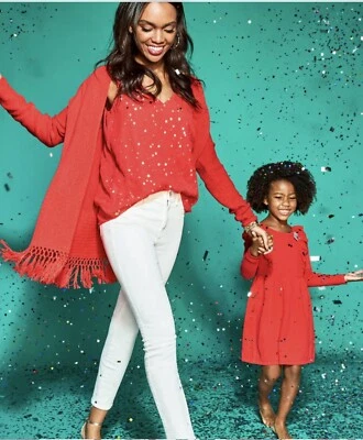 Lilly Pulitzer NWT Girls Eunice Sweater Party Dress Ruby Red Size XS,S,L,XL - Image 1 of 4