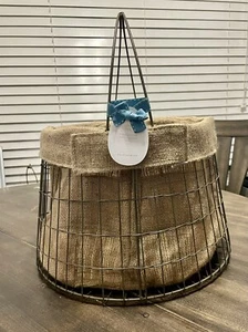 Large Pottery Barn Wire Easter Basket - Picture 1 of 8