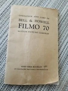 Bell & Howell Filmo 70 1936 vintage 16 mm manual de instrucciones de fábrica - Imagen 1 de 4