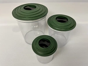 Le Creuset Airtight Storage Jars Green Plastic Small Medium Large - Picture 1 of 8