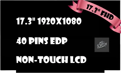LP173WFG(SP)(T2) 17.3" DP/N 0DY3T6 LCD Screen 1920x1080 165HZ 40Pin NEW Display - Image 1 of 4