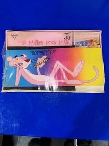Targa porta pantera rosa vintage. Nuovo In Plastica. 1978. (B4) - Foto 1 di 5