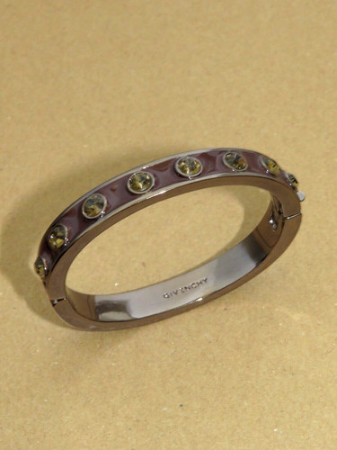 GIVENCHY Bracciale Bracciale Cernierato Rame Leggero Strass NUOVO