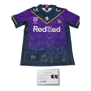 Melbourne Storm Football Club 2022 NRL Official Team Signed Guernsey - Picture 1 of 1