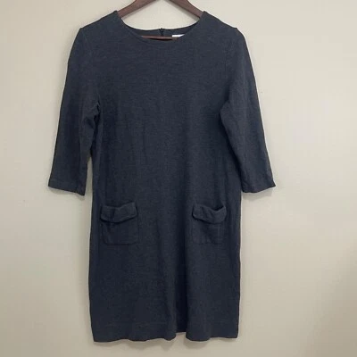 Vestido J Jill Ponte Gris Medio Tejido Manga 3/4 Elastizado Oficina Carrera BOLSILLOS Foto 1 de 4