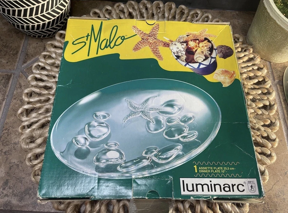 Plato redondo vintage Luminarc 10" St Malo Foto 1 de 1