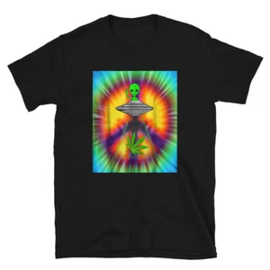 Tie Die Weed Funny Weed Cannabis Marijuana Lovers 420 Stoner Hippie Gift T-Shirt - Picture 1 of 6