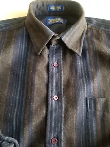 Pendleton Men's 100% Virgin Wool Button Up Flannel Made in USA Sz Tall Large - Picture 1 of 10