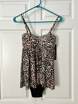 TRAJE DE BAÑO MUJER SHORE FORMAS UNA PIEZA VERANO ESTAMPADO ANIMAL TALLA 8 Foto 1 de 4