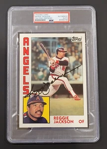 Rare 1984 REGGIE JACKSON Signed Oversized Topps Baseball Card-HOF-ANGELS-PSA - Picture 1 of 6