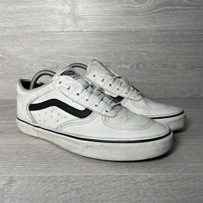 Vans Turnschuhe Herren weiß UK Größe 8 Leder Rowley Schuhe - Bild 1 von 4