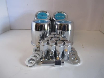 4 TAPAS CRAGAR ACERO CROMO 3 1/8" PARA RUEDA CRAGAR SST 5 TACOS CON 20 TUERCAS 7/16 Foto 1 de 4
