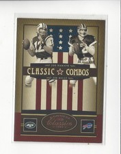 2005 Classics Classic Combos Bronze #9 Joe Namath/Jim Kelly Jets Bills /500 