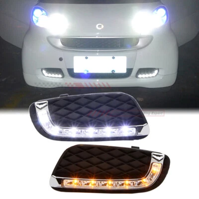 LED DRL Day Running Light For Mercedes-Benz Smart Fortwo W451 2008-2011 Fog Lamp - Image 1 of 4
