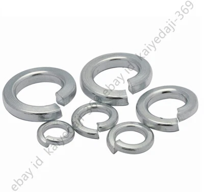 M2 M2.5 M3 M4 M5 M6 M8 M10 M12-M30 rondelle à ressort à section plate galvanisée - Photo 1/4
