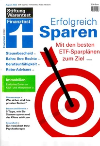 Finanztest der Stitung Warentest: Heft 8 August 2023 - Bild 1 von 1