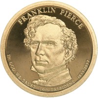 Gem Proof Deep Cameo 2010-S Franklin Pierce Presidential Dollar
