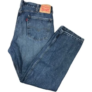 Levis 505 Jeans Mens Tag 40x30 Straight Leg Denim Blue Cowboy Western (40x29.5) - Picture 1 of 11