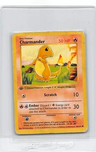 Charmander 46/102 - 1ST EDITION - Shadowless - Base Set - Pokemon Card - HP/DMG - Picture 1 of 2