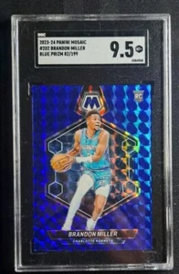 Brandon Miller 2023-24 Panini Mosaic Rookie Blue Prizm #202 82 /199  - Picture 1 of 2