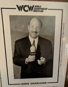 Gene Okerlund Original W.C.W. Foto promocional de lucha libre - Imagen 1 de 1