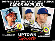 Topps MLB Living Cards #675-676 - Orlando Arcia & Justin Steele -   PRESALE