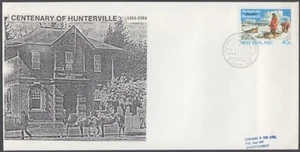 NEW ZEALAND COVER 1984 HUNTERVILLE CENTENARY P.O. ILLUSTRATED (ID:20/D1836) - Picture 1 of 1