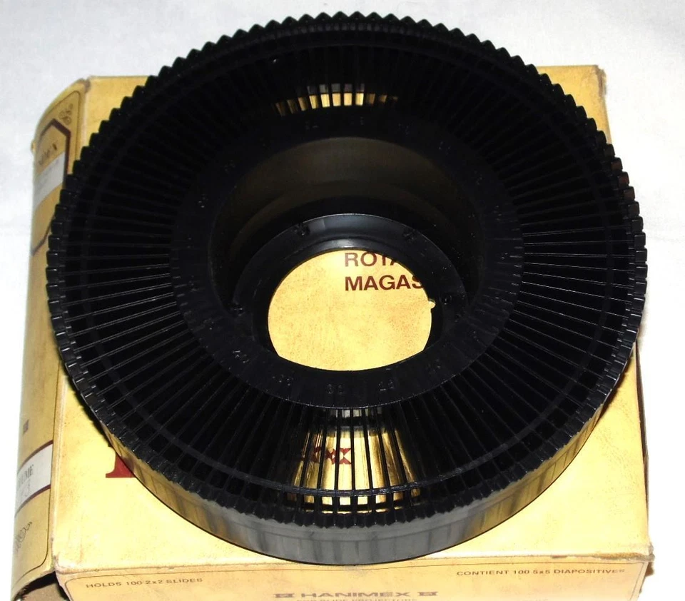 Hanimex Rotary Slide Carousel Tray 100 2"x2" Slides Fits Many Others Lot of 5 - Image 1 of 3