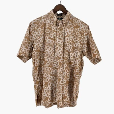 Camisa Hawaiana Reyn Spooner Calce Clásico Amarilla Floral Margarita Abotonada Talla Mediana Foto 1 de 4