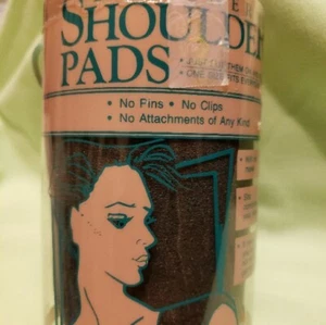 Vintage Designer Schulterpolster. Schwarz. 2er Set Pads im transparenten Kunststoffkanister - Bild 1 von 15