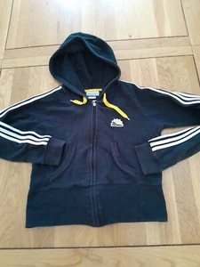 Reebok Mini Logo Cropped Full Zip Hoodie Damen S Vintage Label Black & Yellow - Bild 1 von 7