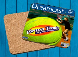 VIRTUA TENNIS SEGA DREAMCAST POSAVASOS MADERA WOODEN COASTERS - Picture 1 of 1