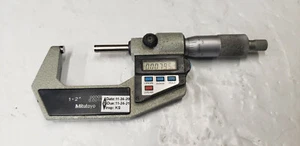 Mitutoyo 293-722-10 1-2" x .00005" Outside Electronic Micrometer Carbide Tips - Picture 1 of 9