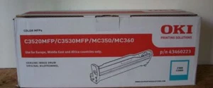 Oki 43460223 Tamburo immagine ciano C3520 MFP C3530 MFP MC350 MC360 CONFEZIONE ORIGINALE B - Foto 1 di 1