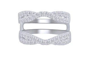 1 1/7ct Natural Round Diamond Twist Split Shank Solitaire Enhancer Ring 14K Gold - Picture 1 of 9