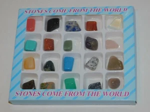 Kristalle Heilsteine verpackt 20 Trommeln Reiki Howlith Rosenquarz Jaspis Jade - Bild 1 von 10