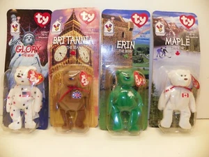 RARE ERROR ty Teenie Beanie Babies Ronald McDonald House Charities Full Set of 4 - Picture 1 of 11