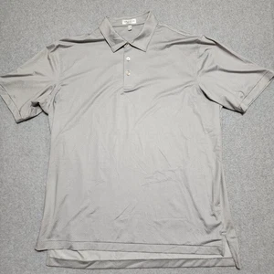 Peter Millar Summer Comfort Polo Shirt Men's XL All Over Print Performance Grey - Picture 1 of 7