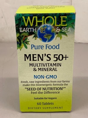 Natural Factors Whole Earth & Sea Pure Food Hombre 50+ Multivit & Mineral 60ct 2027 Foto 1 de 4