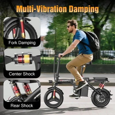 Folding Electric Bike for Adults and Teens 1500W Motor 30MPH UL 2849Certified US - Image 1 of 4