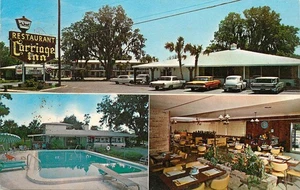 Vintage Carriage Inn Motel & Restaurant Cross City Florida Postcard - Picture 1 of 2