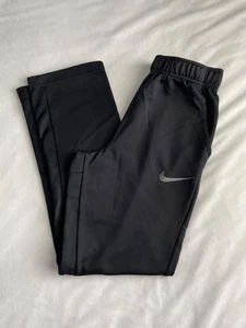 Nike Dri-Fit Youth Boys Therma Pants Training Size XL Black Gray Drawstring - Picture 1 of 12